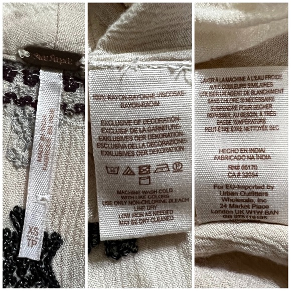 Free People Star Gazer Stargazer Embroidered Peasant Mini Dress in ivory size xs - Picture 6 of 8